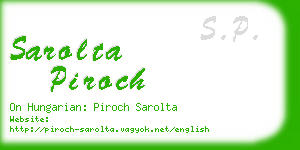 sarolta piroch business card